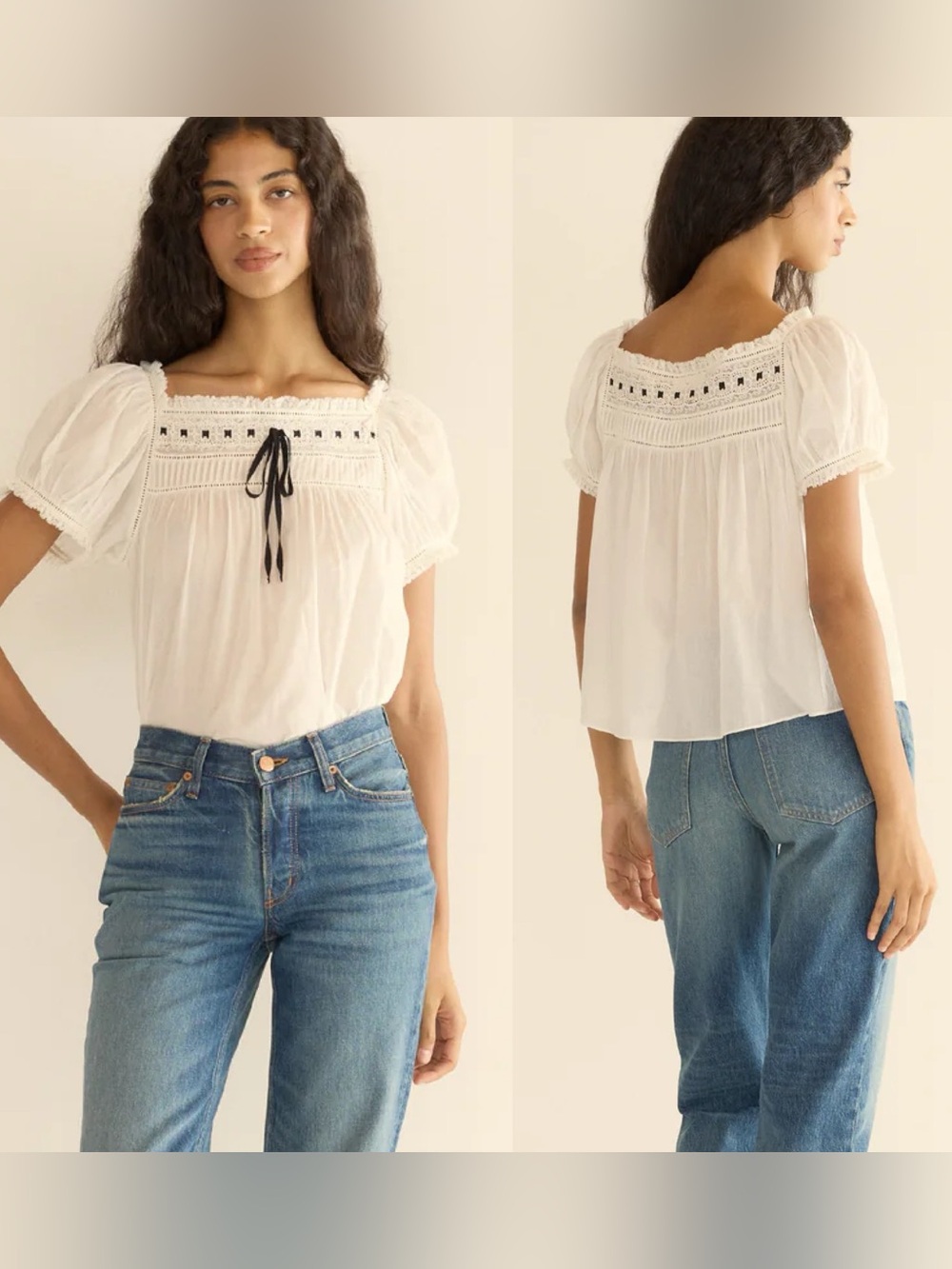 Doen Fleurine Top in Salt